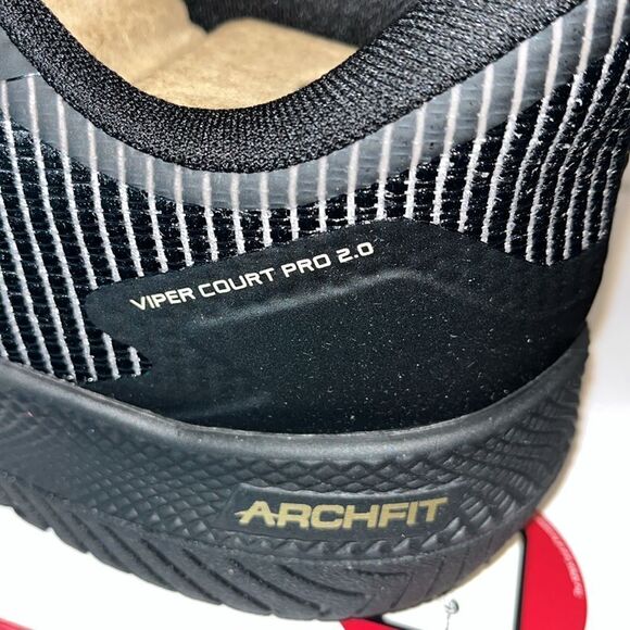 New Rare Black Gold Skechers Men\'s Viper Pro 2.0 Pickleball Shoes Sneakers 10.5 main image 7